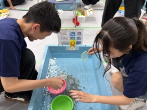 天王寺学館高等学校では、「第10回平野区民金魚すくい大会」に、生徒24名がボランティアとして参加しました。